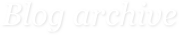 Blog archive